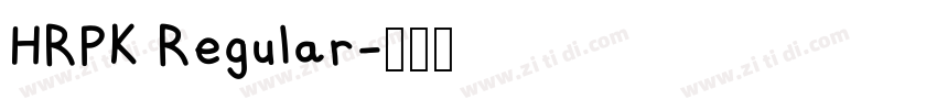 HRPK Regular字体转换